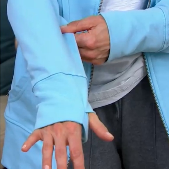 Seed to Style Organic Cotton Print or Solid French Terry Zip-Up Hoodie Aqua 1X - Picture 6 of 12